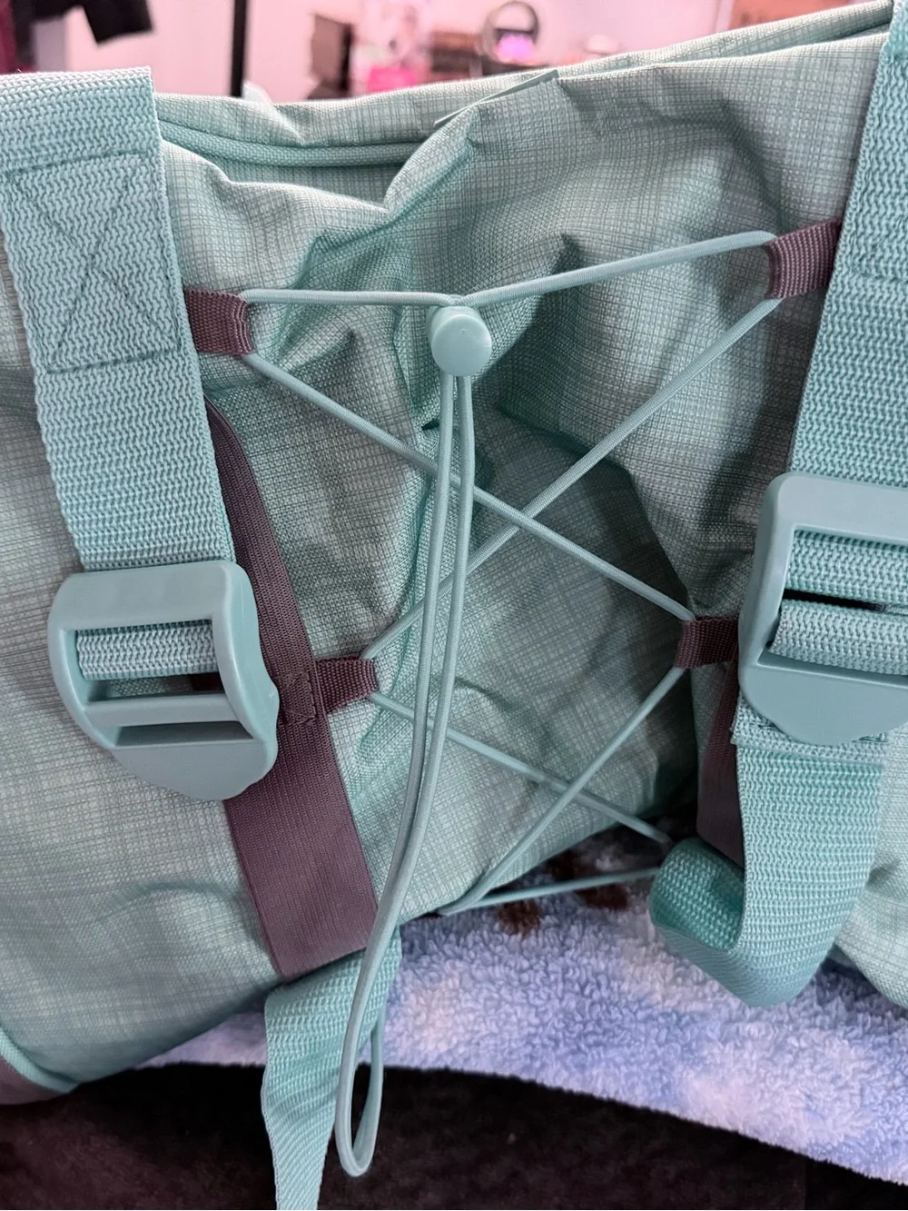 Thirty-One Mint Green Proverbs 22:6 Gym Travel Duffel Bag Multi Pocket